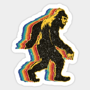 Retro Bigfoot vintage Fun and Nostalgic Sasquatch Sticker